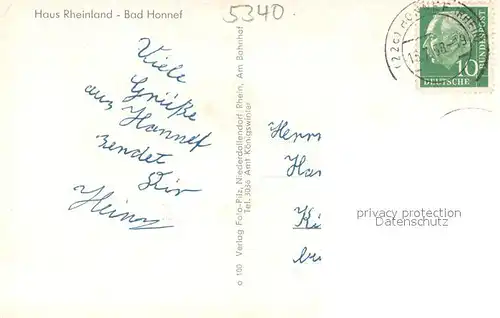AK / Ansichtskarte Bad_Honnef Haus Rheinland Bad_Honnef
