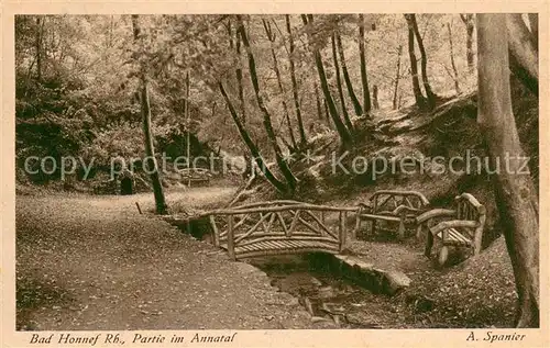 AK / Ansichtskarte Bad_Honnef Partie im Annatal Wald Bach mit Bruecke Bad_Honnef