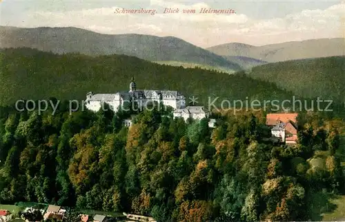 AK / Ansichtskarte Schwarzburg_Thueringer_Wald Panorama Blick vom Helenensitz zum Schloss Schwarzburg_Thueringer