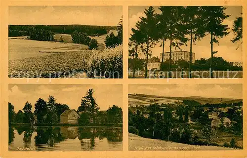 AK / Ansichtskarte Teichwolframsdorf Panorama Badeteich Landschaftspanorama Rodich O. T. Lazarett Gasthaus Zur Erholung Teichwolframsdorf