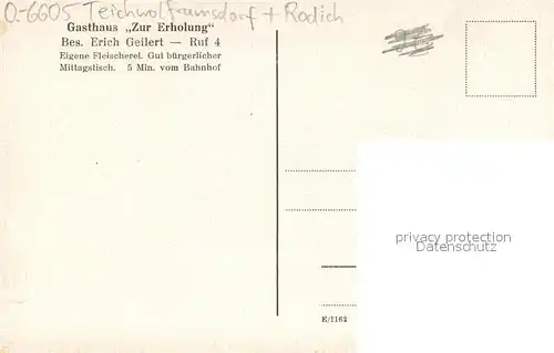 AK / Ansichtskarte Teichwolframsdorf Panorama Badeteich Landschaftspanorama Rodich O. T. Lazarett Gasthaus Zur Erholung Teichwolframsdorf