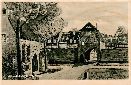 AK / Ansichtskarte Alt_Ronneburg_Thueringen Oberes Tor Kuenstlerkarte 