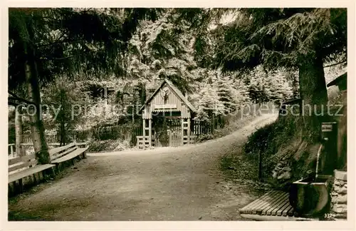 AK / Ansichtskarte Leutenberg_Thueringen Hubertusklause Brunnen Leutenberg Thueringen