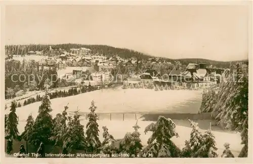 AK / Ansichtskarte Oberhof_Thueringen Internationaler Wintersportplatz Thueringer Wald Oberhof Thueringen