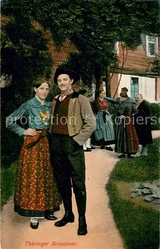 AK / Ansichtskarte Eisenach_Thueringen Thueringer Brautpaar Trachten Eisenach Thueringen