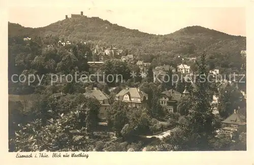 AK / Ansichtskarte Eisenach_Thueringen Panorama Blick zur Wartburg Eisenach Thueringen