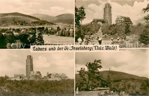 AK / Ansichtskarte Tabarz Landschaftspanorama Grosser Inselsberg Berghotel Gaststaette Aussichtsturm Tabarz