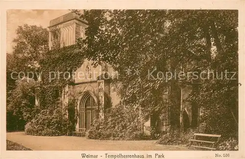 AK / Ansichtskarte Weimar__Thueringen Tempelherrenhaus im Park 