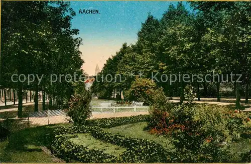 AK / Ansichtskarte Aachen Park Aachen