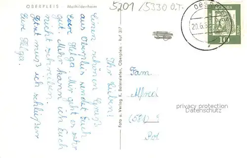 AK / Ansichtskarte Oberpleis Mathildenheim Panorama Oberpleis