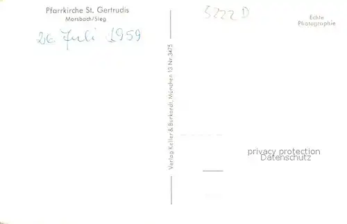 AK / Ansichtskarte Morsbach_Sieg Pfarrkirche St. Gertrudis Innenansicht Morsbach Sieg