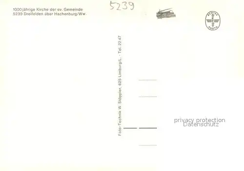 AK / Ansichtskarte Dreifelden 1000jaehrige Kirche Innenansicht Dreifelden