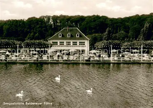 AK / Ansichtskarte Bredeney Seegaststaette Baldeneyer Faehre Baldeneysee Bredeney