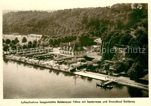 AK / Ansichtskarte Bredeney Seegaststaette Baldeneyer Faehre Seeterrasse Strandbad Baldeney Baldeneysee Bredeney