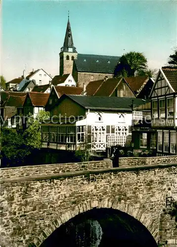 AK / Ansichtskarte Kettwig Blick auf Alt Kettwig Bruecke Kirche Cafe Kettwig