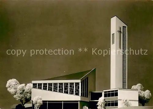 AK / Ansichtskarte Bergerhausen_Essen Evangelisches Gemeindezentrum Modell Bergerhausen Essen