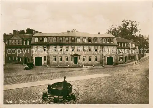 AK / Ansichtskarte Weimar__Thueringen Goethehaus Brunnen 