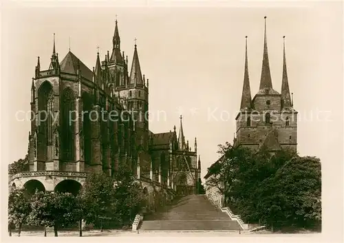 AK / Ansichtskarte Erfurt Dom und Severikirche Erfurt