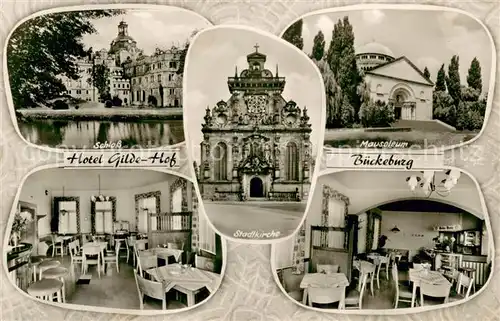 AK / Ansichtskarte Bueckeburg Hotel Gilde Hof Schloss Stadtkirche Mausoleum Gastraeume Bueckeburg