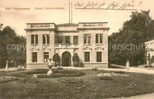 AK / Ansichtskarte Bad_Oeynhausen Kgl Badeverwaltung Bad_Oeynhausen