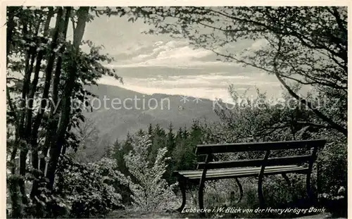 AK / Ansichtskarte Luebbecke_Westfalen Blick von der Henry Kroeger Bank Luebbecke_Westfalen