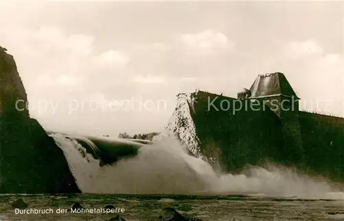 AK / Ansichtskarte Soest_DE_NRW Durchbruch der Moehnetalsperre nach Fliegerangriff im Mai 1943 