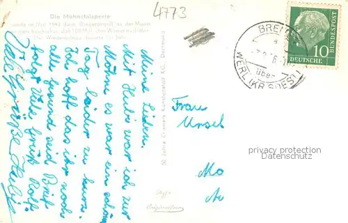 AK / Ansichtskarte Soest_DE_NRW Durchbruch der Moehnetalsperre nach Fliegerangriff im Mai 1943 