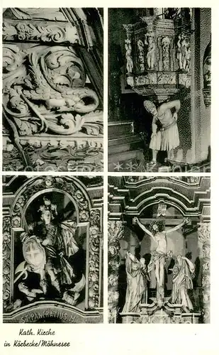 AK / Ansichtskarte Koerbecke_Moehnesee Kath Kirche Kanzel Reliefs Koerbecke Moehnesee