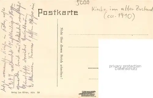 AK / Ansichtskarte Koeln_Rhein St Kunibertskirche Koeln_Rhein