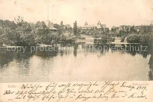 AK / Ansichtskarte Koeln_Rhein Volksgarten Koeln_Rhein
