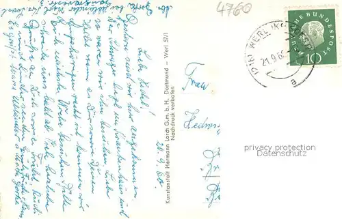 AK / Ansichtskarte Werl_Westfalen Alte Wallfahrtskirche Basilika Pfarrkirche Pfarrhof Im Kurpark Werl_Westfalen