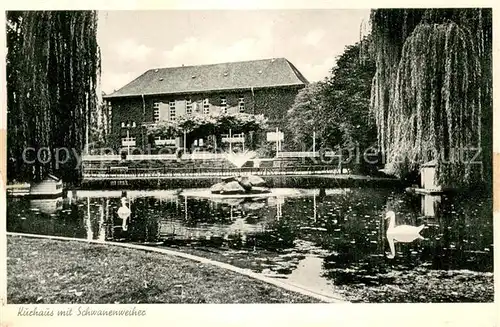 AK / Ansichtskarte Bad_Vilbel Kurhaus mit Schwanenweiher Bad_Vilbel