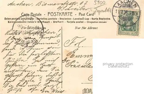 AK / Ansichtskarte Aachen Jugendstil  Haptpost Rathaus Friedrich Wilhelm Platz Marienkirche Aachen