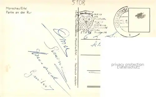 AK / Ansichtskarte Monschau Partie an der Rur Eifel Monschau