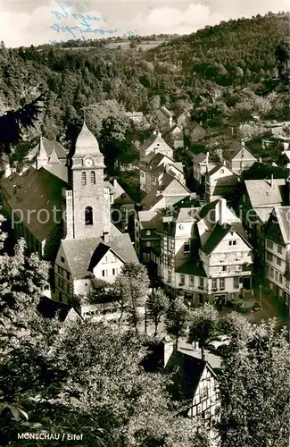 AK / Ansichtskarte Monschau Kirche "Cafe Kaulard" Eifel Monschau