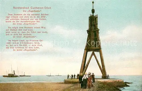 AK / Ansichtskarte Cuxhaven_Doese_Nordseebad Die Kugelbaake Cuxhaven_Doese_Nordseebad