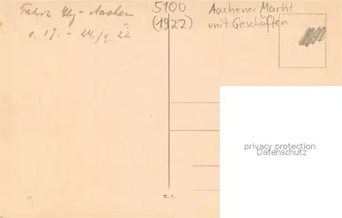 AK / Ansichtskarte Aachen Aachener Markt mit Geschaeften Kaiser Karl Denkmal Aachen