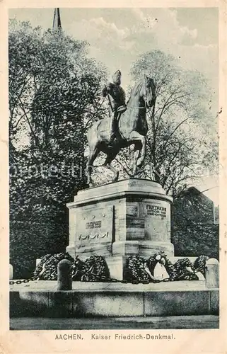AK / Ansichtskarte Aachen Kaiser Friedrich Denkmal Aachen