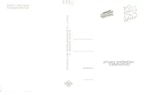 AK / Ansichtskarte Soest_DE_NRW Freiligrath Brunnen 