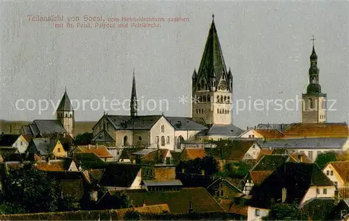 AK / Ansichtskarte Soest_DE_NRW Teilansicht vom Hohnekirchturm mit St Pauli Patrokli und Petrikirche 