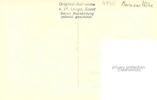 AK / Ansichtskarte Soest_DE_NRW Relief Maria zur Hoehe  