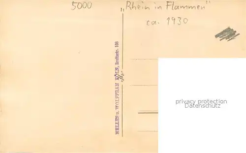AK / Ansichtskarte Koeln_Rhein Der Rhein in Flammen Koeln_Rhein