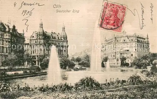 AK / Ansichtskarte Koeln_Rhein Deutscher Ring Koeln_Rhein