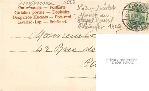 AK / Ansichtskarte Koeln_Rhein Martinskirche Stapelhaus und Dom Koeln_Rhein