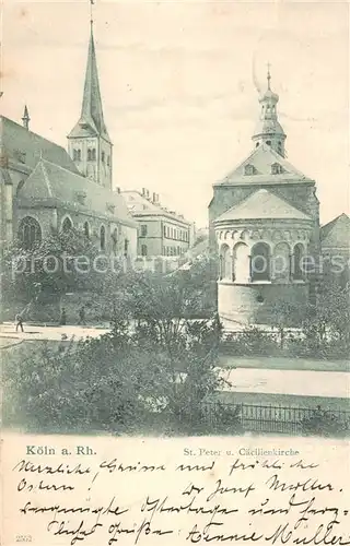 AK / Ansichtskarte Koeln_Rhein St Peter und Caecilienkirche Koeln_Rhein