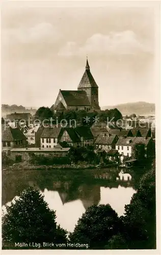 AK / Ansichtskarte Moelln__Lauenburg Blick vom Heidberg auf Kirche 