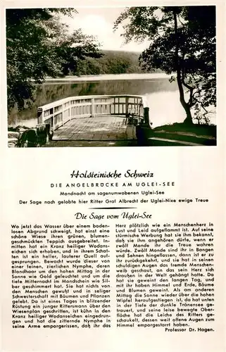 AK / Ansichtskarte Ukleisee Angelbruecke Panorama Ukleisee