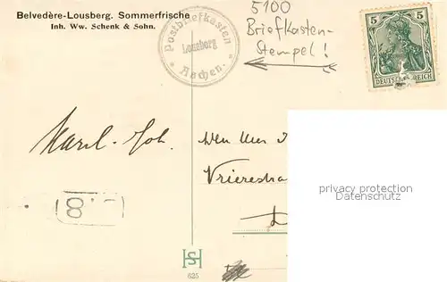 AK / Ansichtskarte Aachen Theater Belvedere Lousberg Aachen