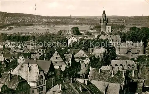 AK / Ansichtskarte Friedberg_Hessen Panorama Blick vom Turm der Stadtkirche Friedberg Hessen