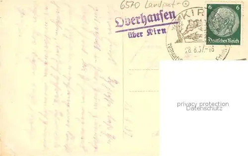 AK / Ansichtskarte Kirn_Nahe Panorama Kellenbachtal im Hintergrund Schloss Dhaun Kirn_Nahe